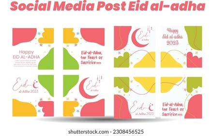 happy eid al adha social media template