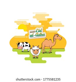 Happy Eid Al Adha Vector Illustration