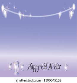 Happy Eid Al Fitr Concept Islamic Stock Vector (Royalty Free ...