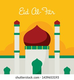 Happy Eid Al Fitr Vector Illustration Design for Banner and Poster Template