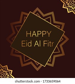 Happy Eid Al Fitr  Wishing Design 