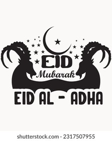 Feliz Eid Al-Adha Greeting Post.Eid Festividades Musulmanes Concordantes, Idea De Regalo Para Un Amigo Musulmán, Camisa De Cabra Eid, Camiseta De Eid Vibes, Eid Mubarak , Camisa Religiosa.