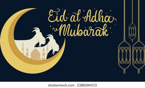 Happy Eid al-Adha. The "Happy Eid al-Adha" illustration is a poignant and heartfelt portrayal of one of the most significant Islamic festivals
