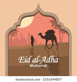 Happy Eid al-Adha square background