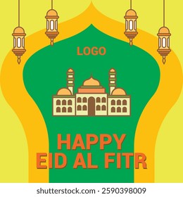 Happy Eid al-Fitr banner, please accept my apologies