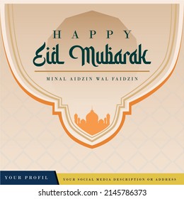 Happy Eid al-Fitr design template for Muslims around the world.