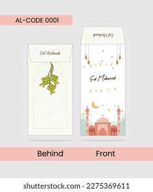 Happy Eid Al-Fitr gift envelope design
