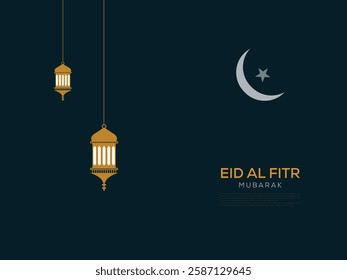 Happy Eid al-Fitr greeting square background