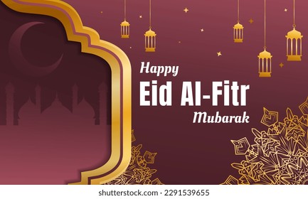 Happy Eid Al-Fitr luxury islamic background