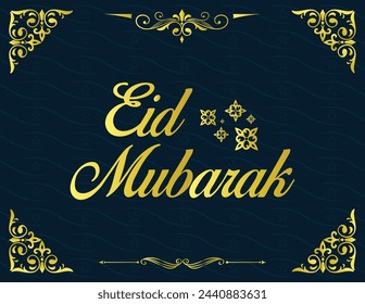 Happy Eid Celebration, Eidul Fitr, Eidul Adhah, Crescent Moon Holiday Card, Vektor-Illustration