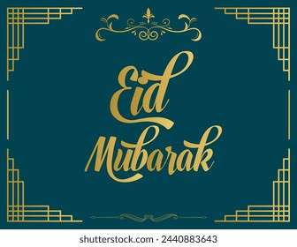 Happy Eid Celebration, Eidul Fitr, Eidul Adhah, Crescent Moon Holiday Card, Vektor-Illustration