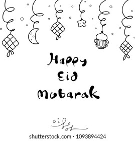 happy eid doodle
