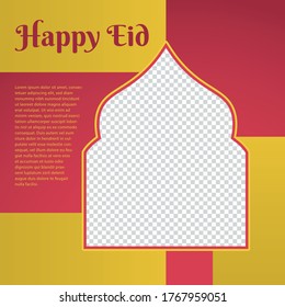 Happy Eid Get Card Vektor Design und Vorlage für soziale Medien