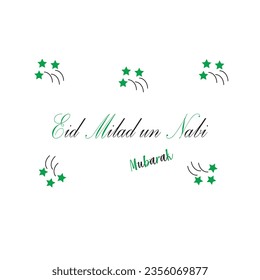 Happy Eid Milad Un Nabi. celebrating 12 rabi ul awwal. Birth of Hazrat Muhammad Mustafa SAW vector isolated in white background. 