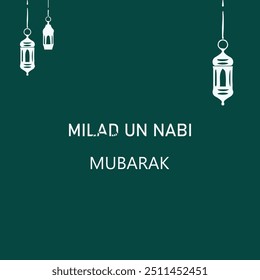 Happy Eid Milad Un Nabi means birth of the Prophet Mohammad. Muslim Festival.Translation "Birthday Of Prophet Muhammad greetings handwritten text" 