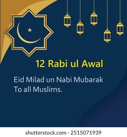 Feliz eid milad un nabi mubarak. 12 Rabi ul awal mubarak banner. Adequado para milad un nabi mubarak cartão de saudação, cartaz e banner.Jashn e eid milad un nabi nascimento do Profeta Muhammad PBUH.