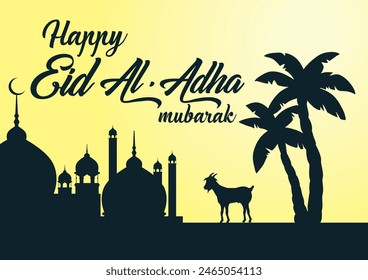 Happy Eid Mubarak. Eid al-Fitr, Eid al-Adha modern vector design