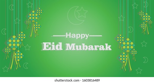 Happy Eid Mubarak background, Eid Mubarak vector background