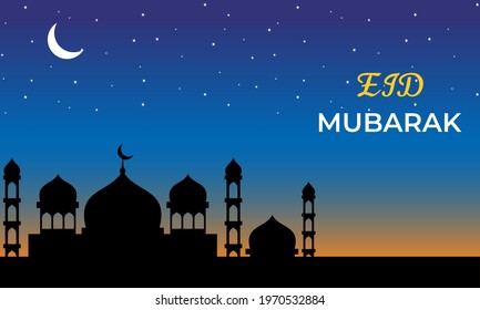 Happy Eid Mubarak background vector.
