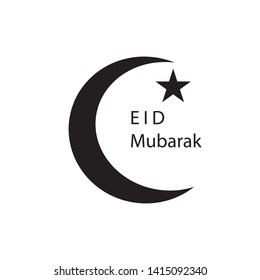 Happy eid mubarak black and white