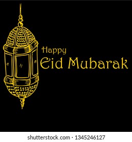 happy eid mubarak, card