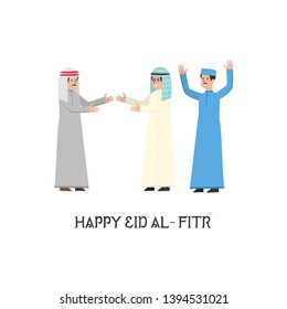 Happy Eid Mubarak Character Vector Design