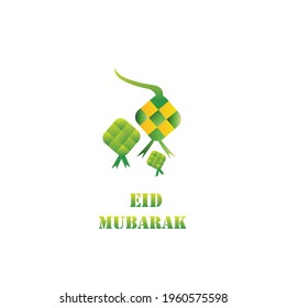 Happy eid mubarak design vector