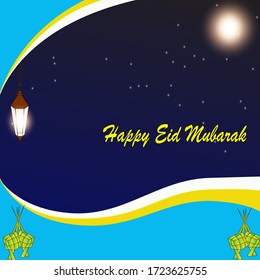Happy Eid Mubarak Elegant Decorative. perfect for giving a holiday greeting
