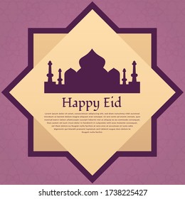 Feliz Eid Mubarak recibiendo vectores de tarjetas
