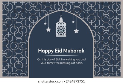 Happy Eid Mubarak greetings card ,