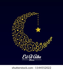 happy eid mubarak has mean muslim event or hoiday, with kufi, vector beautiful greeting card or gift card with eps 10 format.