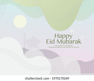 happy eid mubarak - a holy day for moslem.