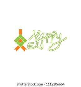 happy eid, eid mubarak icon logo