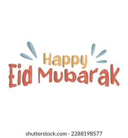 Gráfica de ilustración de eid mubarak feliz perfecta para decoración de eid al-fitr