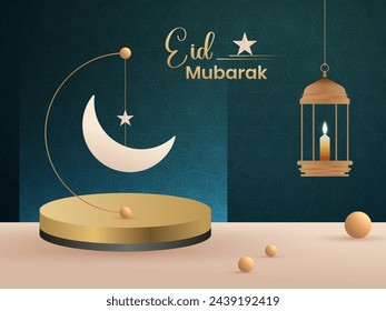 Happy Eid Mubarak: Islamic Greeting Card Design for Eid-ul-Fitr and Eid-al-Adha