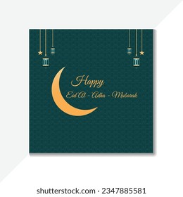 Happy Eid Mubarak Islamic Social Media Post And Vector Template