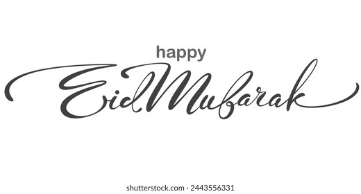 Happy eid mubarak lettering typography