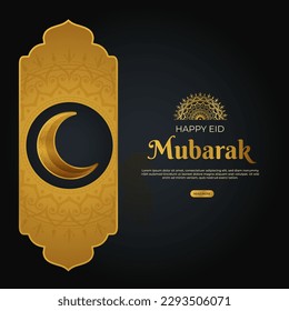 Happy eid mubarak luxury decorative mandala background