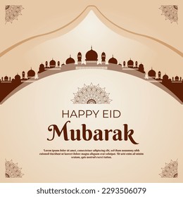 Happy eid mubarak luxury decorative background