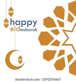 happy eid mubarak minimalism design