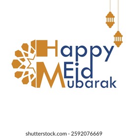 happy eid mubarak minimalism design