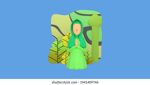 Ilustración feliz de eid mubarak o ramadan