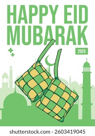 Happy eid mubarak template design