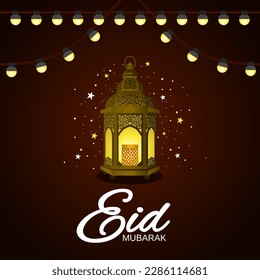 Happy Eid Mubarak template. Vector illustration. Suitable for Poster, Banners, background and greeting card.