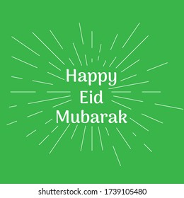glücklicher eid mubarak Text mit grünem Hintergrund