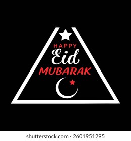 Happy Eid Mubarak typography vector art