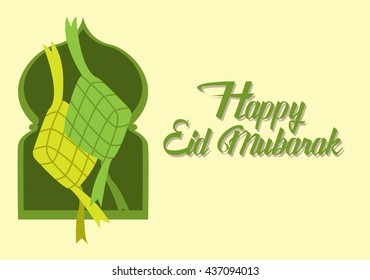 Happy eid mubarak vector collection