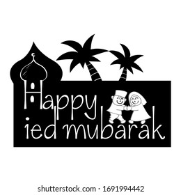 Happy Eid Mubarak Vector Illustration