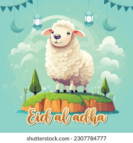 Happy eid mubarak vector illustration