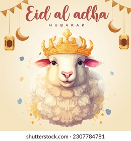 Happy eid mubarak vector illustration